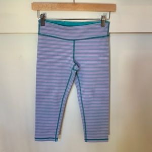 Blue and pink striped size 12 ivivva leggings